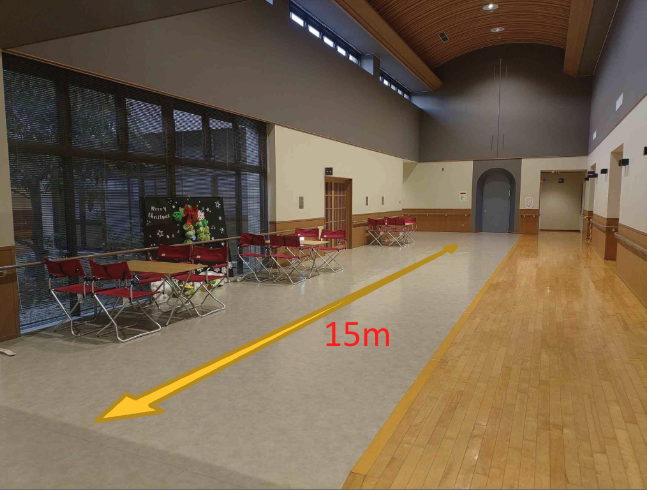 庄内部ウォーキングの様子